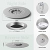 Bathtub Stopper,3pcs 2-in-1 Bathtub Drain Hair Catcher,Silicone Kitchen Bathroom Shower