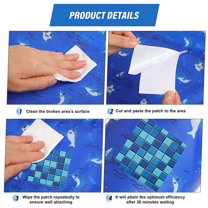 Nuanchu Vinyl Pool Liner Patch Self-Adhesive PVC Repair Patch for