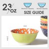 Metahom Ceramic Cereal Bowls, 23 Oz Colorful Soup Bowls, Deep