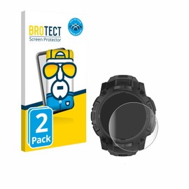 BROTECT Pack of 2 Full Cover Screen Protectors for Garmin Instinct 3 Tactical AMOLED Edition (50 mm) Full Screen Screen Protector Film Crystal Clear