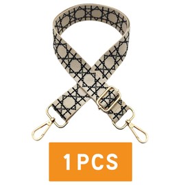 Traziewell Bag Straps with Gold Hardware Shoulder Strap for Bag Crossbody Wide Straps Adjustable Handbags Replacement Belts with Embroidery Pattern JD001011