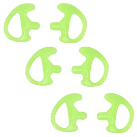 Pdflie Walkie Talkie Surveillance Headset Ear Molds Replacement Two Way Radio Silicone Earmold Left and Right for Law Enforcement Police Radios Acoustic Coil Tube Earpiece (Green 3Pair Medium Size)
