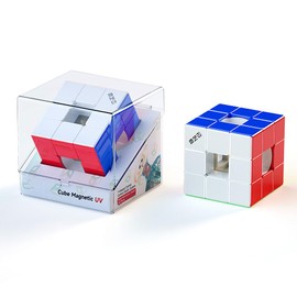 XMDCuber QY Toys Racing Hollow Cube 3x3 (Magnetic Version + UV Coating) - Innovative Hollow Core Design, 57mm Stickerless Speed Cube