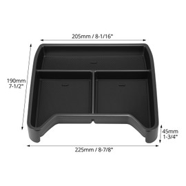 QWORK® Bottom Center Console Storage Box for ID4.X/Crozz 2021-2024 ABS Plastic with Rubber Mats