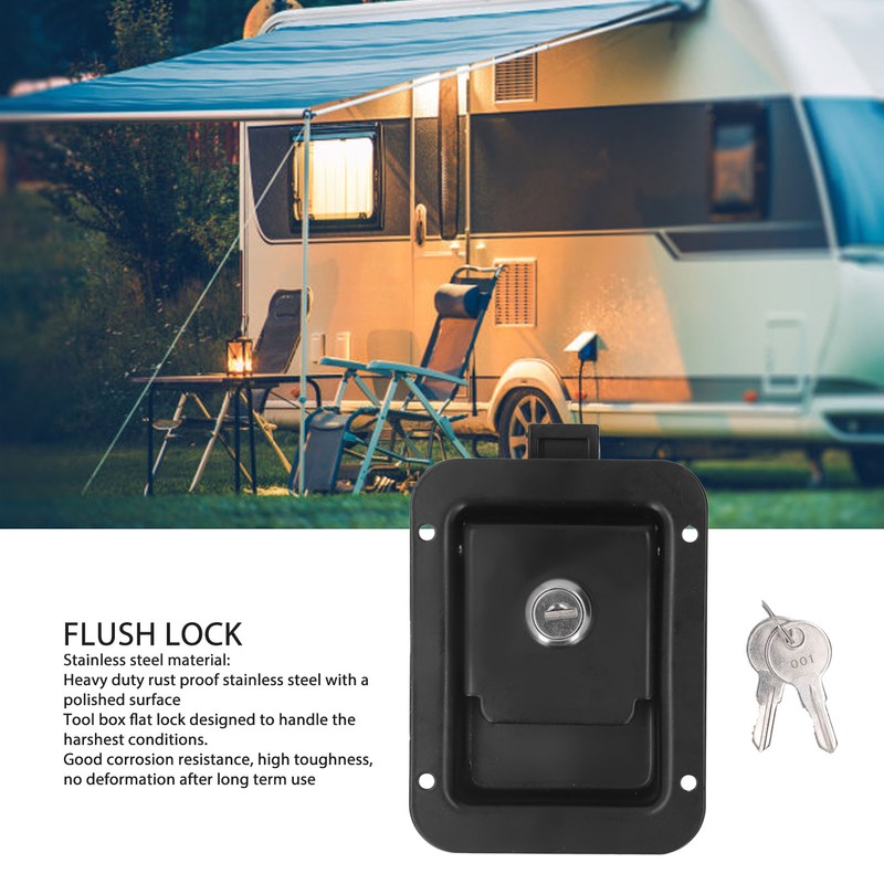 Travel Trailer Lock Heavy Duty Stainless Steel Versatile Flush Mount
