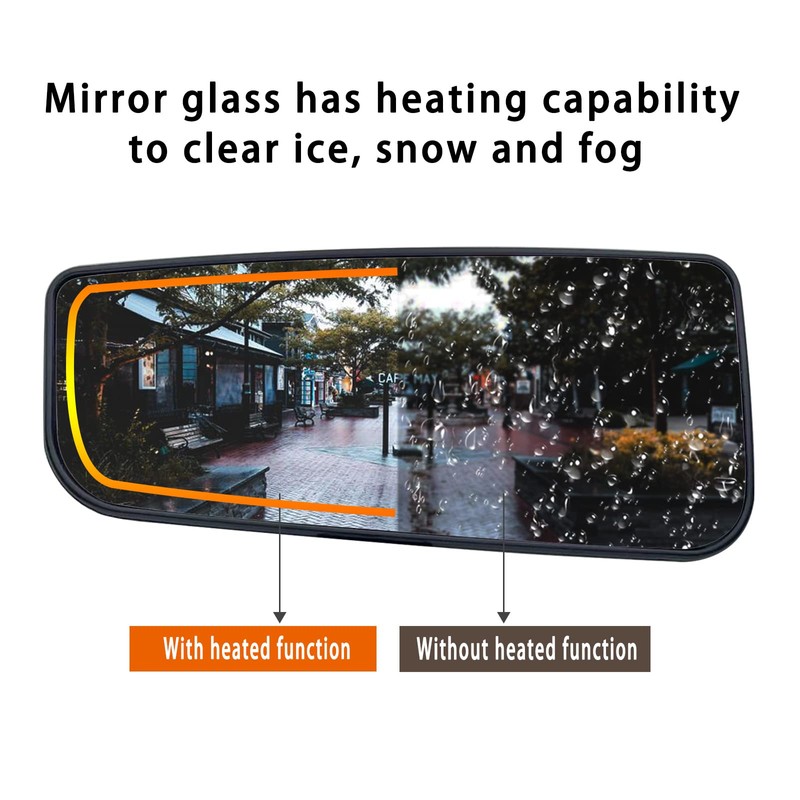 Left Driver Side Heated Lower Mirror Glass Replacement For 2015-2020