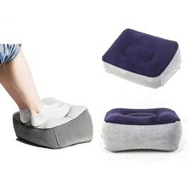 Inflatable Footrest Pillow, Travel Pillow, Portable Footrest Cushion for Airplane, Train, Car, Home, Office, Camping, Relaxation, Travel Accessories, 37 x 30 x 20 cm
