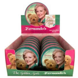 The Golden Girls Marshmallow Flavored Candy - Twelve (12) Fernando's Missing Ear Collectible Candy Tins with Display - Bear Ear Shapped Candies - Sometimes Life Isn't Fair Kiddo, Betty White Rose