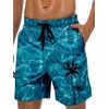 Lzzidou Men's Swim Trunks Quick Dry Hawaiian Board Shorts Lined