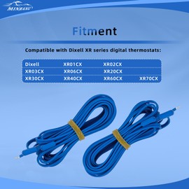 2Pcs NTC Temperature Sensor Probe for Digital Temperature Thermostat Controller Dixell XR01CX XR02CX XR03CX XR06CX XR20CX XR30CX XR40CX XR60CX XR70CX (Blue)