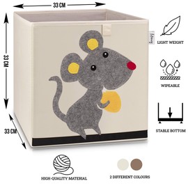 Lifeney Children's Storage Box I Practical Storage Box for Any Nursery I Kids Play Box Cute Toy Box I Basket for Storage of Kids Toys