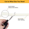 Indoor Weather Stripping, 1/2"(W) x 1/8"(T) x 39.4ft(L) Doors Windows