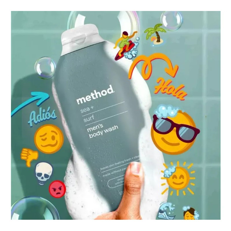 2 Method Men Body Wash Glacier+granite / Sea+surf 532ml