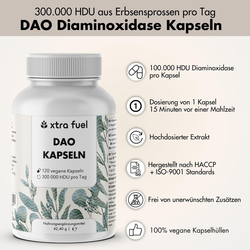 DAO Capsules 240 Pieces (High Dose) - 300,000 HDU per