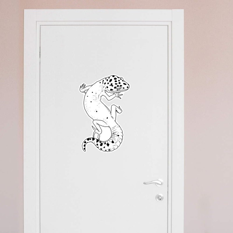 Extra Large 460mm 'Leopard Gecko' Permanent Sticker Decal for Cars/Windows/Bins/Walls