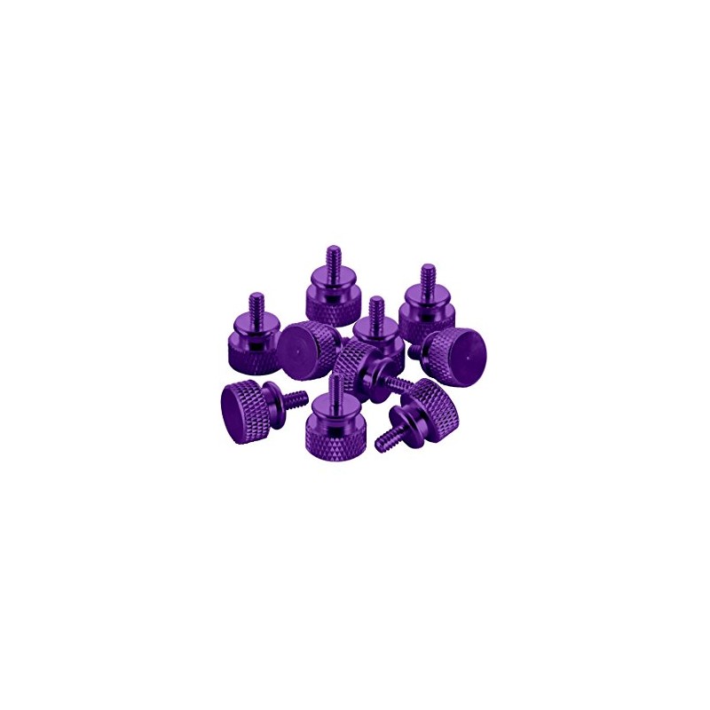 CableMod Anodized Aluminum Thumbscrews (Purple, UNC 6-32, Pack of 10)