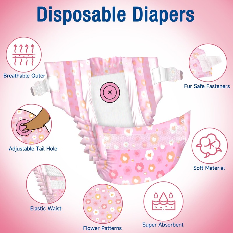 Pet Soft Dog Diapers Female, Disposable Female Dog Diaper, Doggie