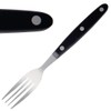 12X Steak Fork Black Handle 200mm 18/0 Stainless Steel Cutlery
