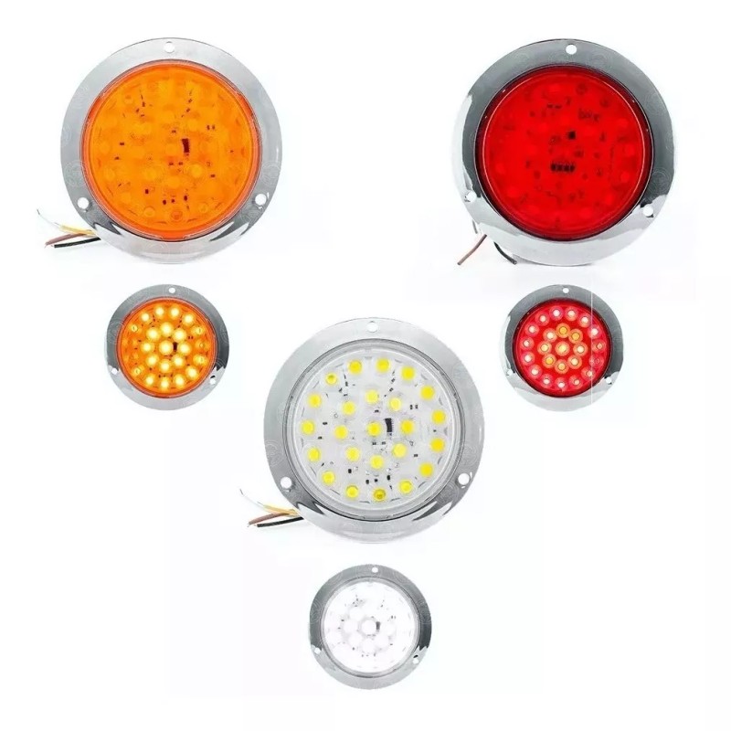 ROMERADOS 2pcs Plafon 24 Led Redondo Camion Cuarto Estrobo Stop