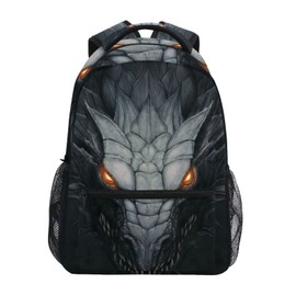 JIPONI Silver Dragon in The Dark Backpack For Girls Boys, Student School Bag Bookbag Travel Laptop Backpack Purse Daypack
