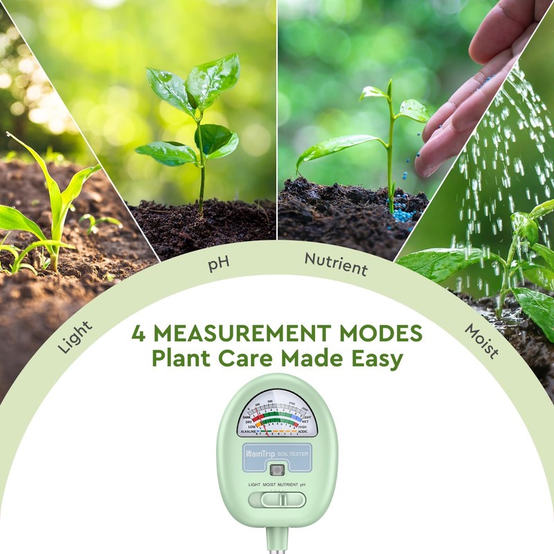 Soil Moisture Meter,4-in-1 Soil Ph Meter, Soil Tester for Moisture,