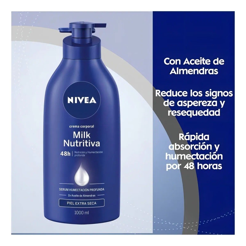 Nivea Milk Nutritiva Crema Corporal Nutrición Piel Extra Seca
