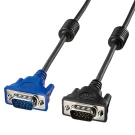 Sanwa Supply Mini D-sub15pin (VGA-VGA) Display Cable, 16.4 ft (5 m), Slim KC-VMH5