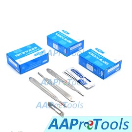 AAProTools 300 Surgi Sterile Scalpel Handle Blades # 20 (3 Free Handle #4)