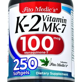 FITO MEDIC'S Lab |Vitamin K2 |k2 Vitamin Supplement |Vitamin k |250 softgels |100 mcg |, 1 unit, 250 tablets / FITO MEDIC'S Lab | Vitamin k2 | k2 Vitamin Supplement | Vitamin k | 250 softgels | 100 mcg |, 1개, 250정