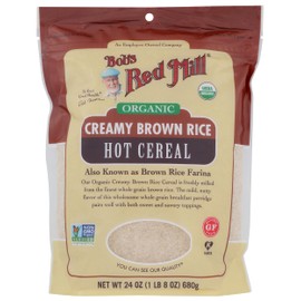 Bob's Red Mill Organic Brown Rice Hot Cereal, 24oz (Pack of 1) - Non GMO, Whole Grain, Vegan, Kosher