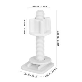 ULTECHNOVO 4pcs Universal Toilet Seat Hinge Bolt Screw for Top Mount Toilet Seat Hinges, Downlock Nuts can Slip Over Bolts Threads , Replacement Parts for Fixing Top Mount Toilet Seat Hinges