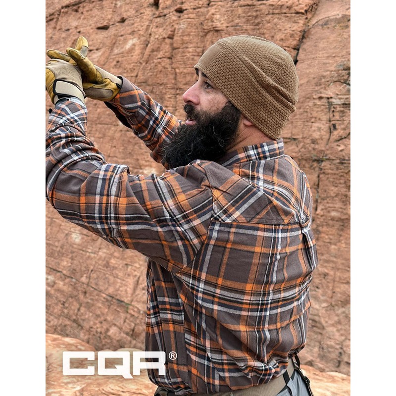 CQR Men's Fleece Tactical Beanie, Lightweight Army Military Skull Cap,