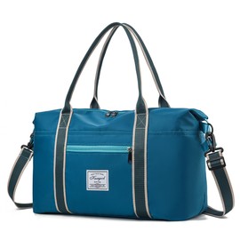 KURGOOL Gym Bag with Wet Pocket, Foldable Travel Duffle Bag Carry On Overnight Weekender Bags for Women Travel, Gym, Yoga