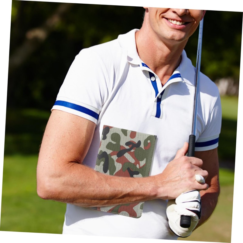 WHAMVOX Golf Score Keeping Notebook Pu Scorecard Holder Texture for