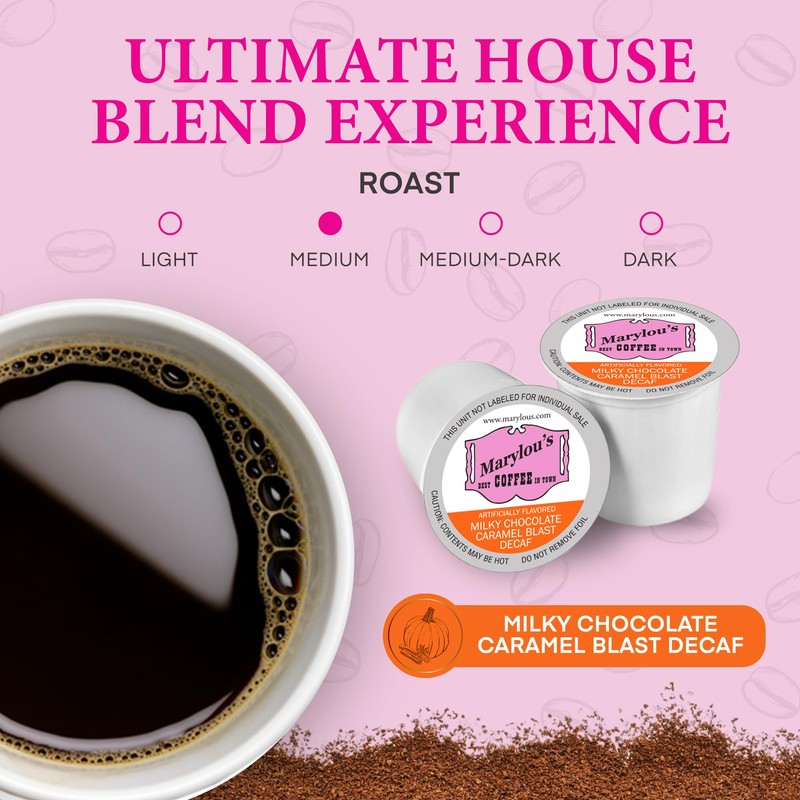 Marylou’s Coffee - Decaf Milky Chocolate Caramel Blast Flavored Coffee,