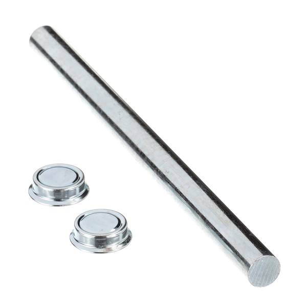 attwood 11283-3 Roller Shaft Set — with Pal Nuts, Solid Zinc-Plated Steel, 9 1/4-In. Long for 8-in. Roller,Silver