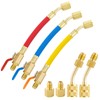Tigbear R134A R410A R22 R12 AC Charging Hoses, 7" Length