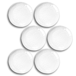 Melamine Dinner Plates, Round Plates,Shatter Resistant, 10.25 inch, set of 6 White