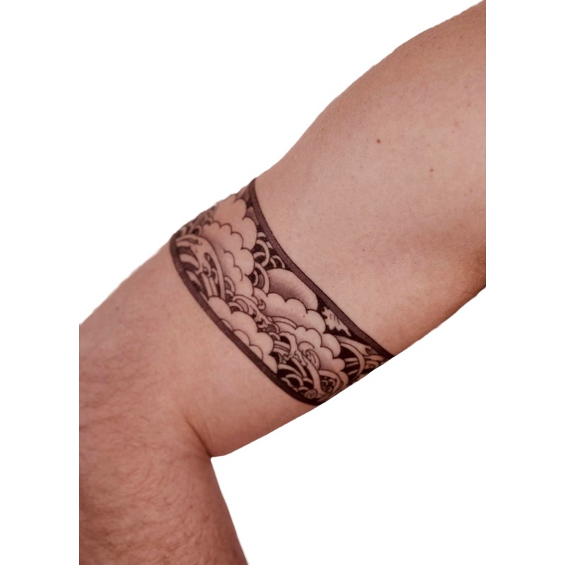 KAB08 25 Temporary Bracelet Tattoos Japanese Tattoo Wave Tattoo Japan