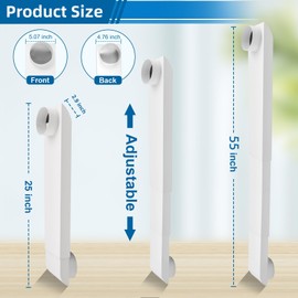 25-55 Inch-Periscope Dryer Vent Flat Dryer Vent Duct 4 Inch Stainless Dryer Vent Kit,Telescoping Dryer Vent For Whirlpool Adjustable from,for Tight Spaces Adapter Flat Dryer Vent,OEM-Upgraded(white)