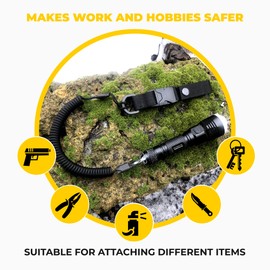 EdcX Paracord Nylon Tactical Lanyard made in Ukraine, spiral cable, elastic key pendant made of Paracord