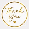 1.5" Gold Thank You Stickers, 200 Pcs Self-Adhesive Envelope Seals
