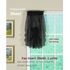 Today's Curtain Emelia Original Voile Fan Insert, Black, 30" W