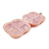 Four leaf clover pill container, weekly pill container, portable pill container, nutritional supplements case beige 2ea