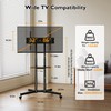 BONTEC Mobile TV Stand with Tilt Function, Rolling TV Cart