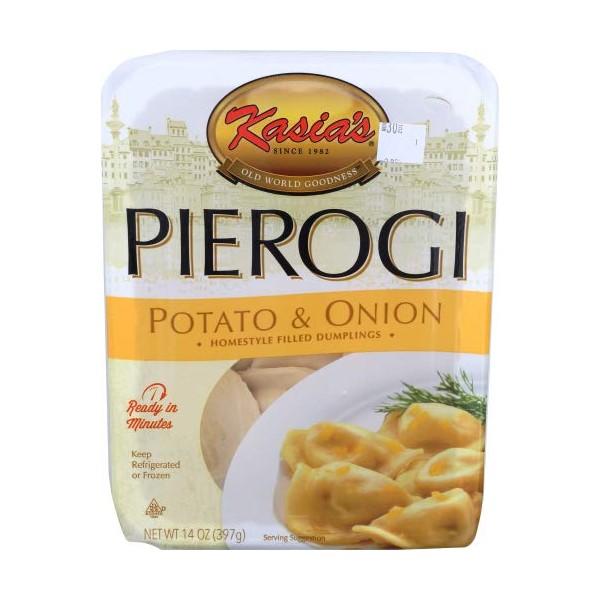 KASIAS Pierogi, Potato/Onion, 14 Ounce (Pack of 6)
