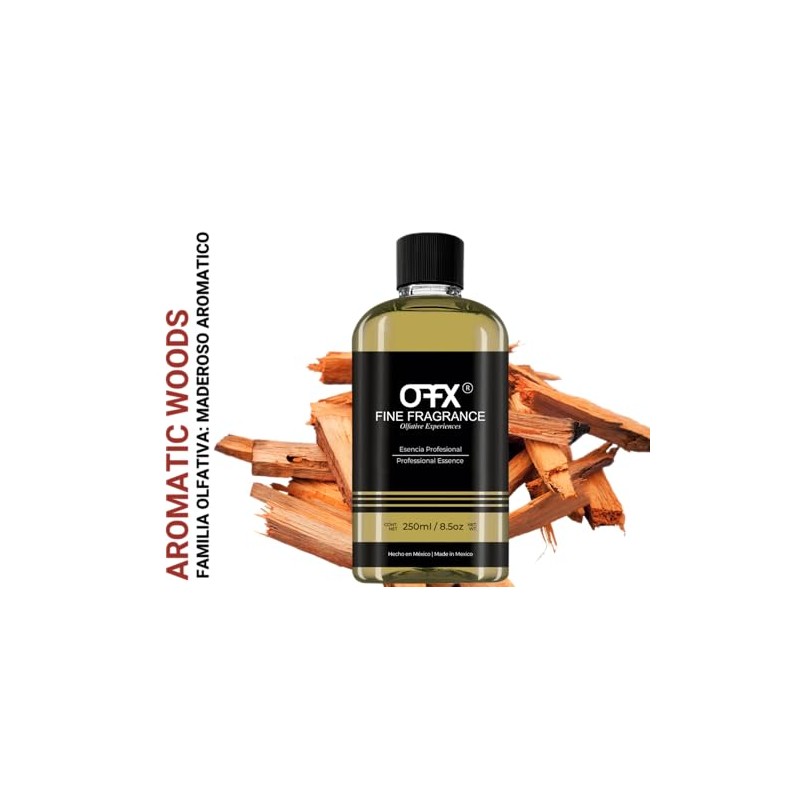 Esencia Aromatic Woods de 250ml, esencia de uso profesional, ultra