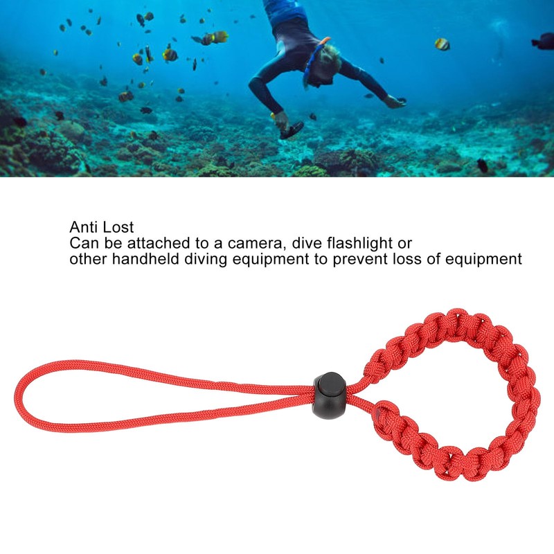 Keenso Adjustable Scuba Diving Wrist Lanyard, Anti Lost Paracord Safety