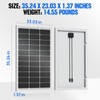 ECO-WORTHY 100 Watt Solar Panel 18 Volt Monocrystalline Solar Panel