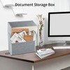 Lineco Archival Document Storage Box with Metal Edge, Acid-Free Gray